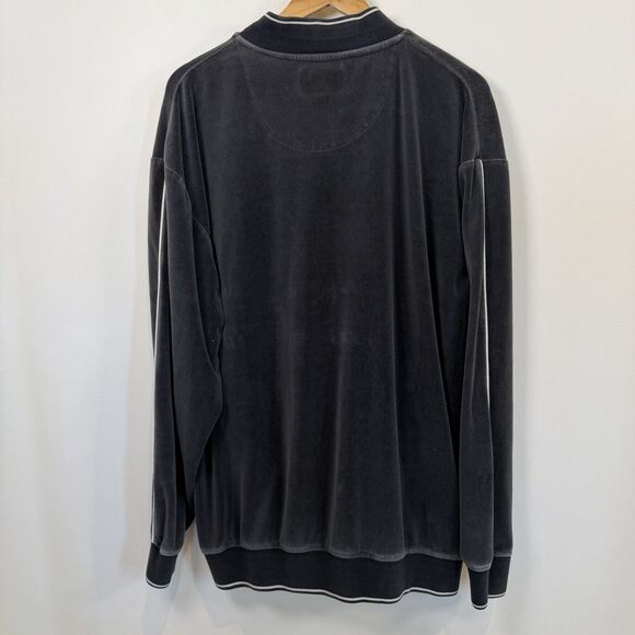 VTG Phat Farm Tracksuit Jacket Mens 1XL Gray Velour Crest Y2K 90s Rap Streetwear - Picture 7 of 15